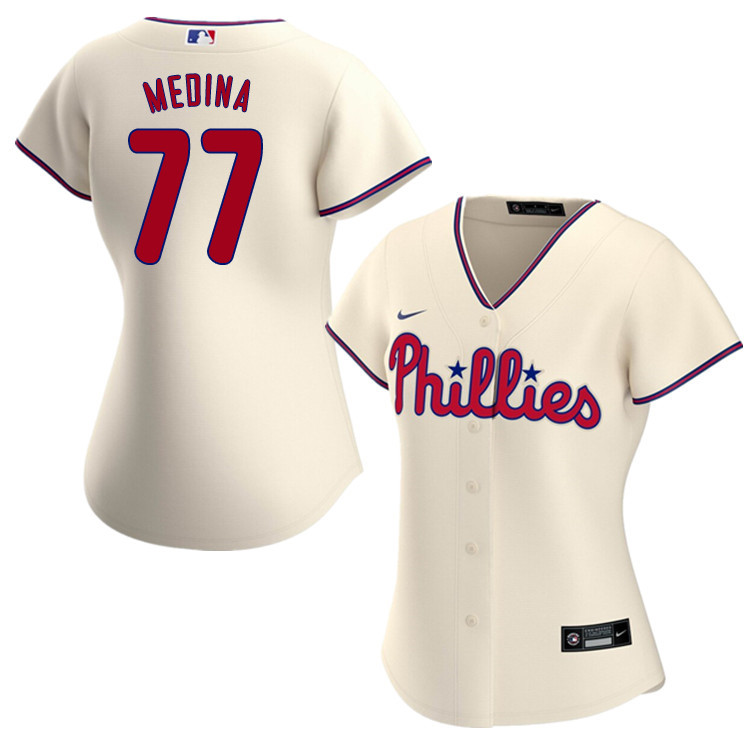 Nike Women #77 Adonis Medina Philadelphia Phillies Baseball Jerseys Sale-Cream